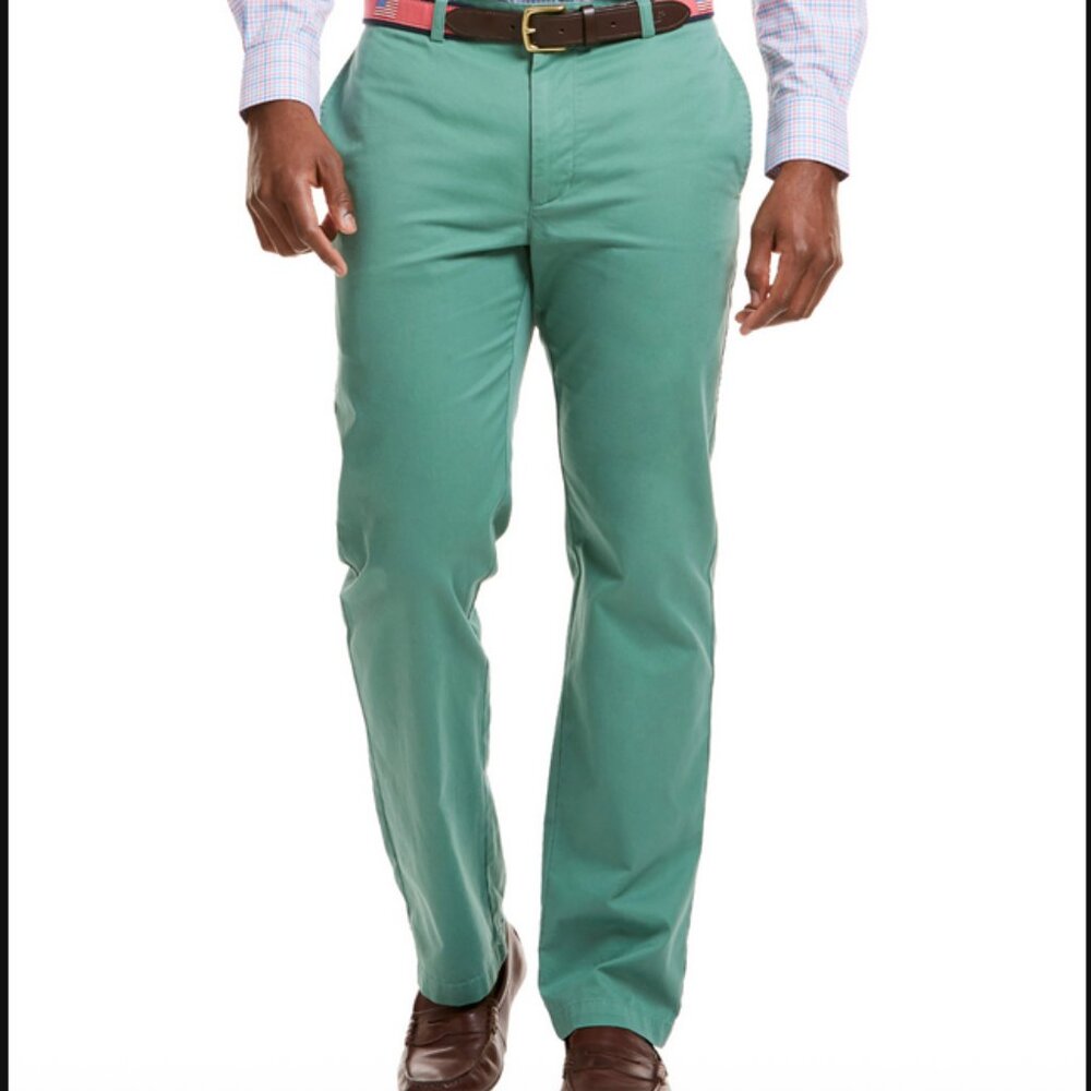 Vineyard Vines Classic Fit Club Pant 28x32 Green #1P1237 Chinos Trousers